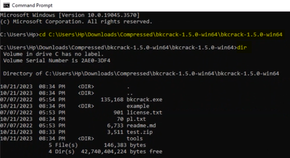 CMD navigation