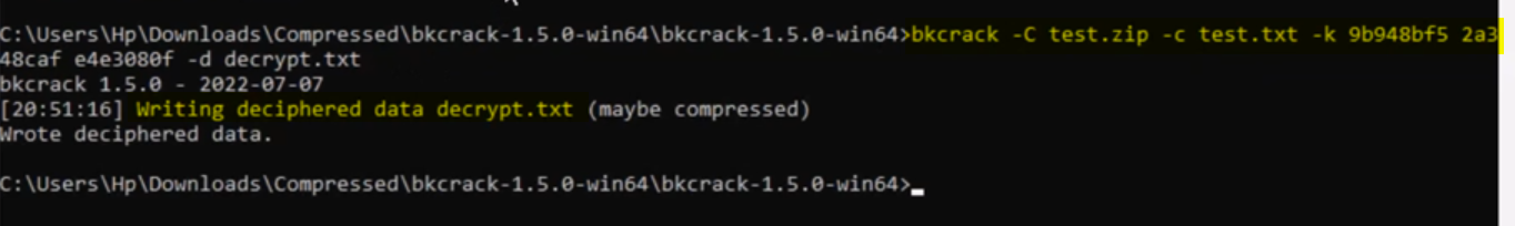 Decryption process