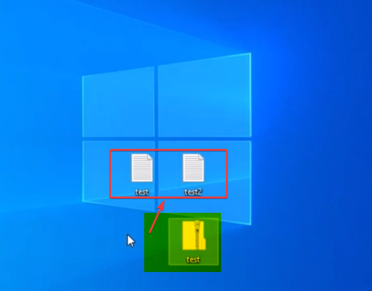 Created zip file
